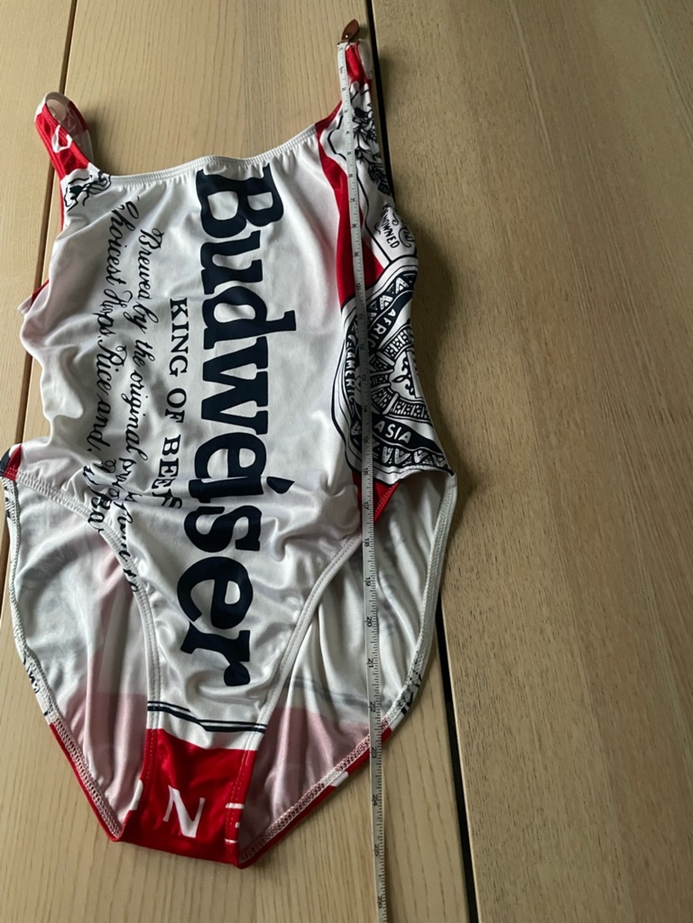 Vintage 90’s Budweiser high cut One-Piece Swimsuit made in Canada fits small - Picture 4 of 7